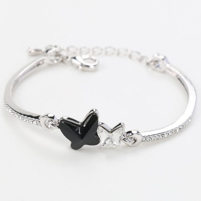 2020 Fashion jewelry New Fashion Crystal from Austrian Crystal butterfly bracelet female sweet temperament Fit Women