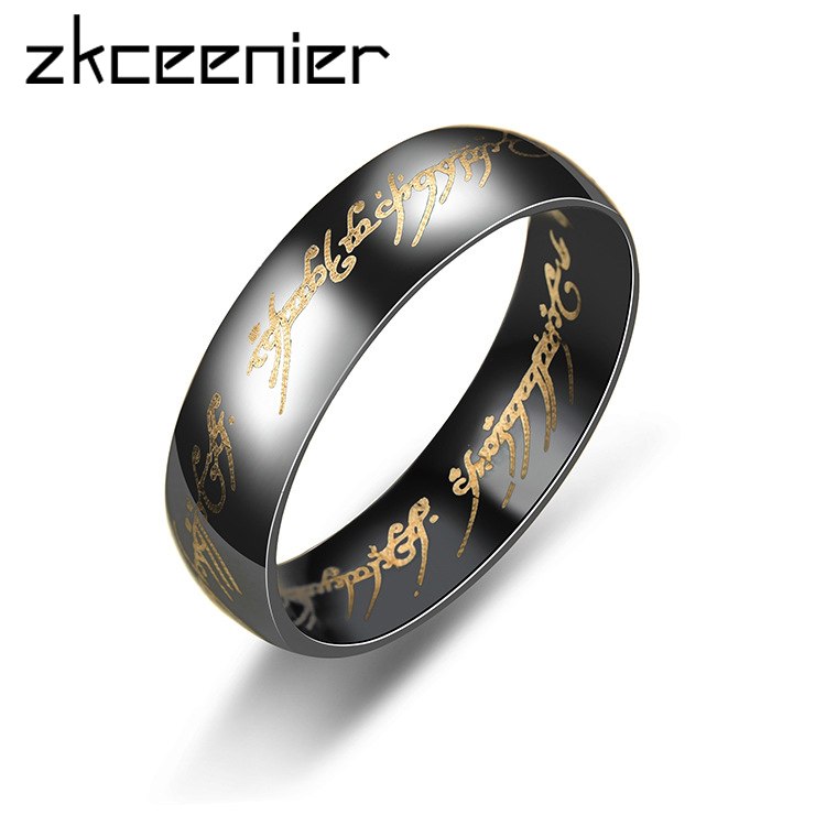 2020   New Stainless Steel One Ring of Power The Lord of One Ring Lovers Women Men Fashion Jewelry Wholesale Gifts