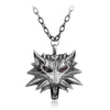 2021 Game Jewelry 3 Wild Wolf Head Necklace Men Collier Medallion Wizard Wolf Wild Hunt 3 Wizard Figure Game Graduation Gifts