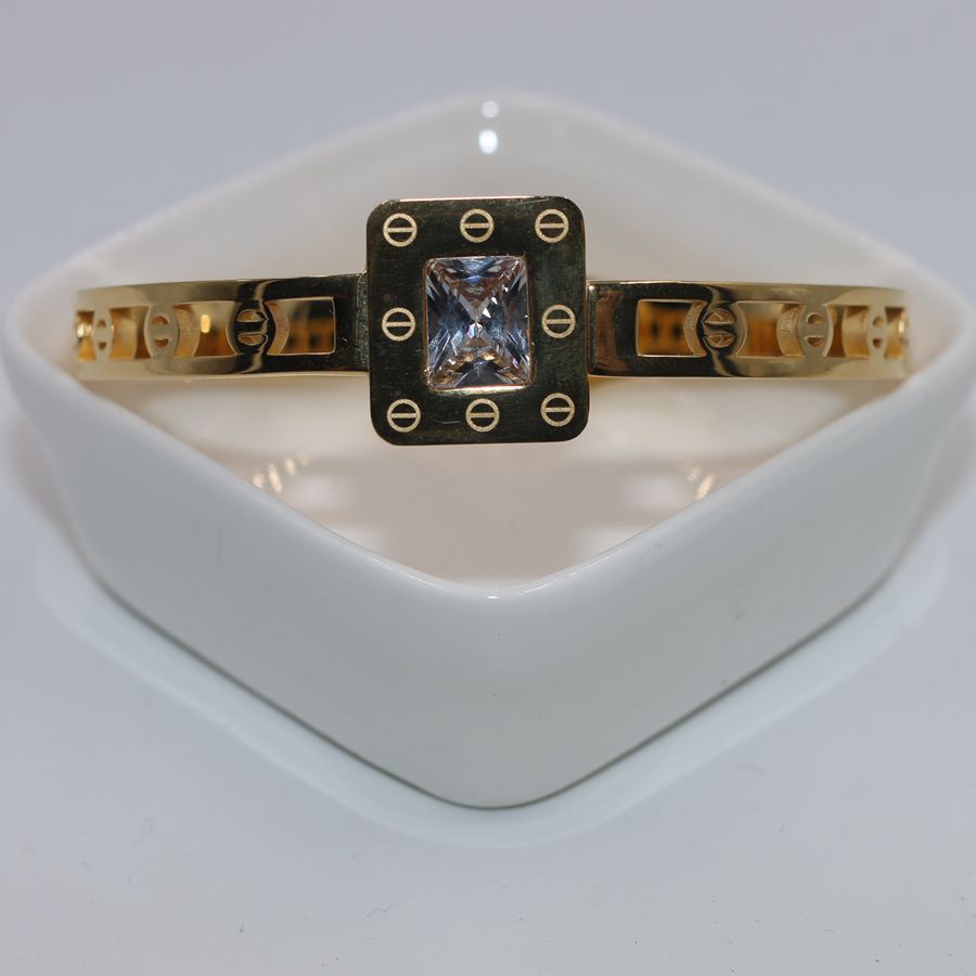 2020 Gold Plating Circles Bracelet & Bangles Rhinestones Paved Round Bracelets For Women Brand Fashion Jewelry