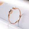 2020 HOT New titanium steel cute bear open ring female Crystal from Austrian Fine Jewelry Simple and stylish Ring For Women