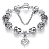 2020 High Quality Heart Charms Beads fit Original Silver Bracelet Crystal Beads Bracelets & Bangles for Women Fashion Jewelry
