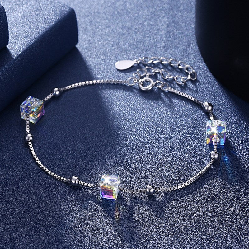 2020 Hot European Fashion Jewelry women bracelet 925 silver female Crystal from Swarovski as Women Party or Wedding gifts
