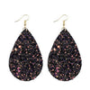 2020 Hot Fashion Glitter Teardrop Leather Earrings for Women Designer Jewelry Big Statement Earrings Wholesale