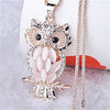 2020 Hot Fashion Womens Necklaces Jewelry Trendy Charms Crystal Owl Necklace black Long Chain Animal Necklaces&Pendants Sale