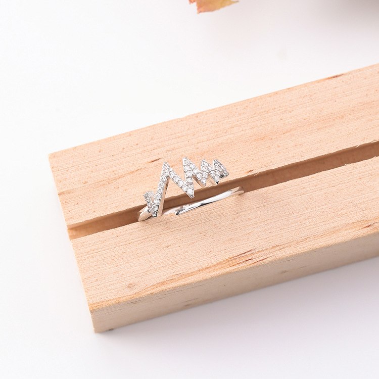 2020 Hot Fine jewelry jewelry 2 Colors Ring Crystal from Swarovski For Women and man as gift Wave opening ring For Party