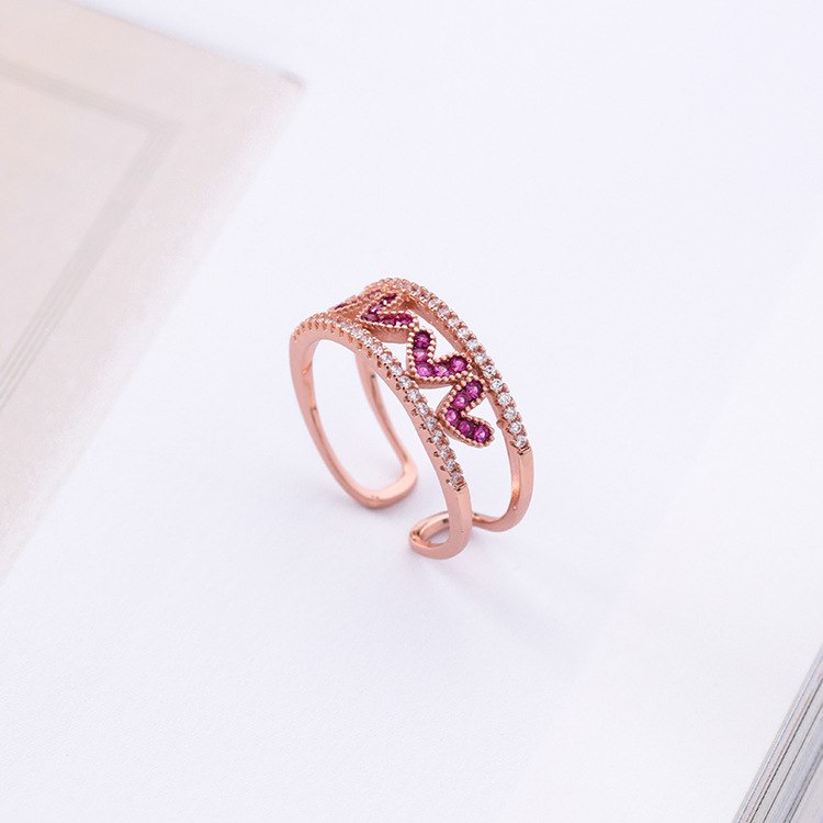 2020 Hot Fine jewelry jewelry Sweet Heat ring female Crystal from Austrian 2 Colors For Women as gifts