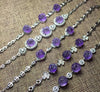 2020 Hot New Fashion 925 silver Amethyst moonstone inl Opening Bracelet Grape stone Women Citrine Jewelry Gift Women Bracelets