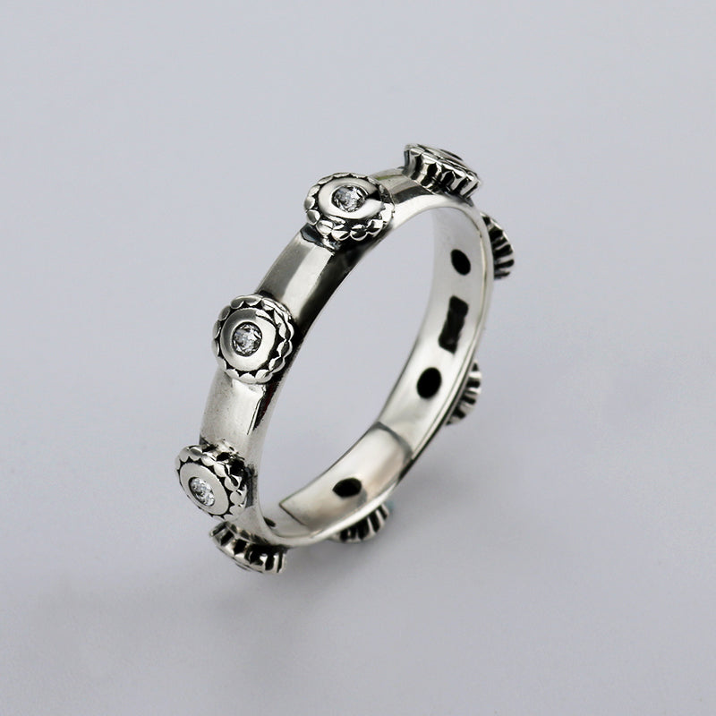 2020 Hot Sale Fashion jewelry Real Pave Setting Compatible With Original Plant Trendy Sale Authentic 925 Retro Finger Ring