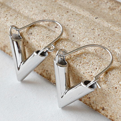 2020 Hot Sale New Fashion Trendy Earrings Brincos Oorbellen Simple 925 Sterling Silver V Shape Earrings For Women Gift