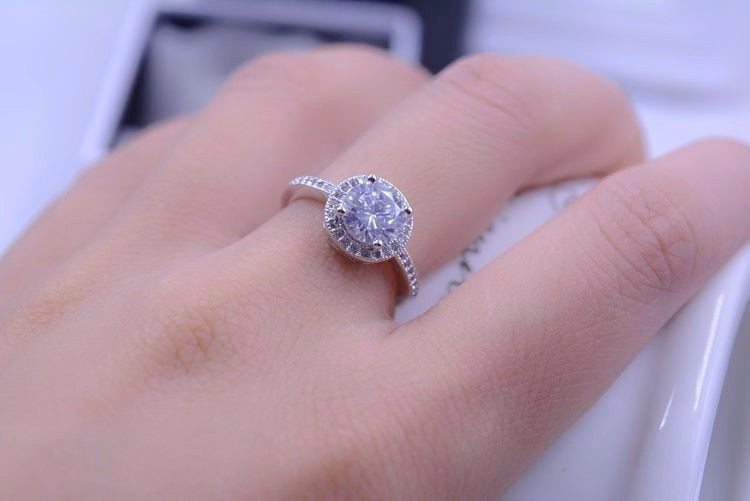 2020 Hot Sale Real Pave Setting Crystal From Swarovski Plant Trendy Sale Authentic 925 Sterling Finger Ring Jewelry Fine