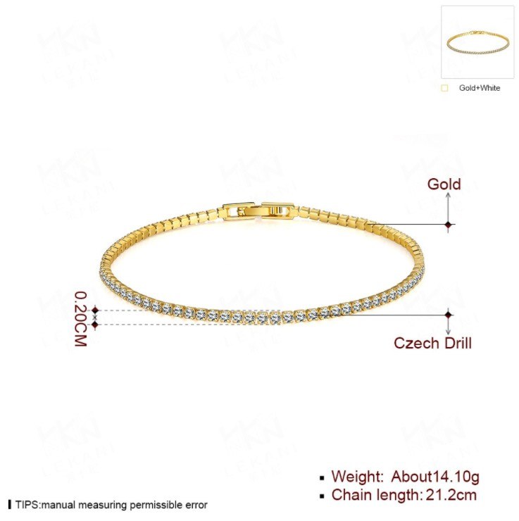 2020 Hot Sale   Charm Bracelet 2 Colors Crystal from Austrian Bracelet for Women Fine Jewelry as Party Gifts