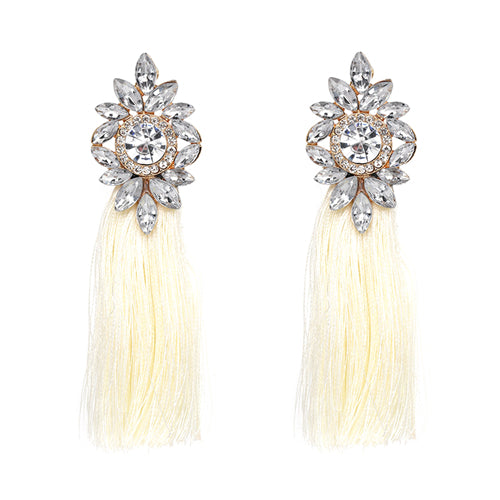 2020   9 Colors Long Tassel Earrings For Women Crystal Drop Earrings For Wedding Fashion Statement Jewelry Wholesale 30