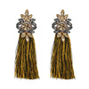 2020   9 Colors Long Tassel Earrings For Women Crystal Drop Earrings For Wedding Fashion Statement Jewelry Wholesale 30