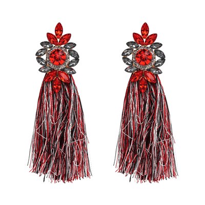 2020   9 Colors Long Tassel Earrings For Women Crystal Drop Earrings For Wedding Fashion Statement Jewelry Wholesale 30