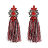 2020   9 Colors Long Tassel Earrings For Women Crystal Drop Earrings For Wedding Fashion Statement Jewelry Wholesale 30