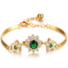 2020 Italy Luxury 18K Gold Bracelet Fashion Accessories AAA Crystal Charm Women Wedding Jewelry Christmas Gifts