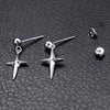 2020 Korea Jewelry S925 Sterling Silver BTS Star Drop Earrings For Men&Women Men jewelry Asymmetric Dangle Brinco Personality
