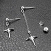 2020 Korea Jewelry S925 Sterling Silver BTS Star Drop Earrings For Men&Women Men jewelry Asymmetric Dangle Brinco Personality