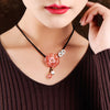 2021 Latest summer Vintage pink Chokers necklaces,shell flower Ethnic necklace,natural watermelon crystal stone nacklace