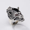 2020 Limited Anel Feminino S925 Sterling Agate Pu Wolf Head Retro Personality Domineering Male Opening Ring Thai Wholesale