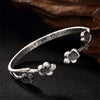 2020 Limited Classic Elegant S925 Silver Pure Thai Silver Plum Flower Bracelet Thailand Process Bangle 4-6.50MM 17.50G