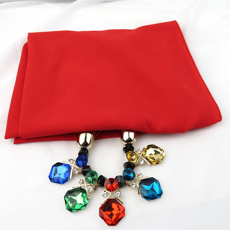 2020 Limited Hijab Winter Scarf Chiffon Scarf Necklace Jewelry Bubble Leisure Folk Style All-match Moose Head Set New Women