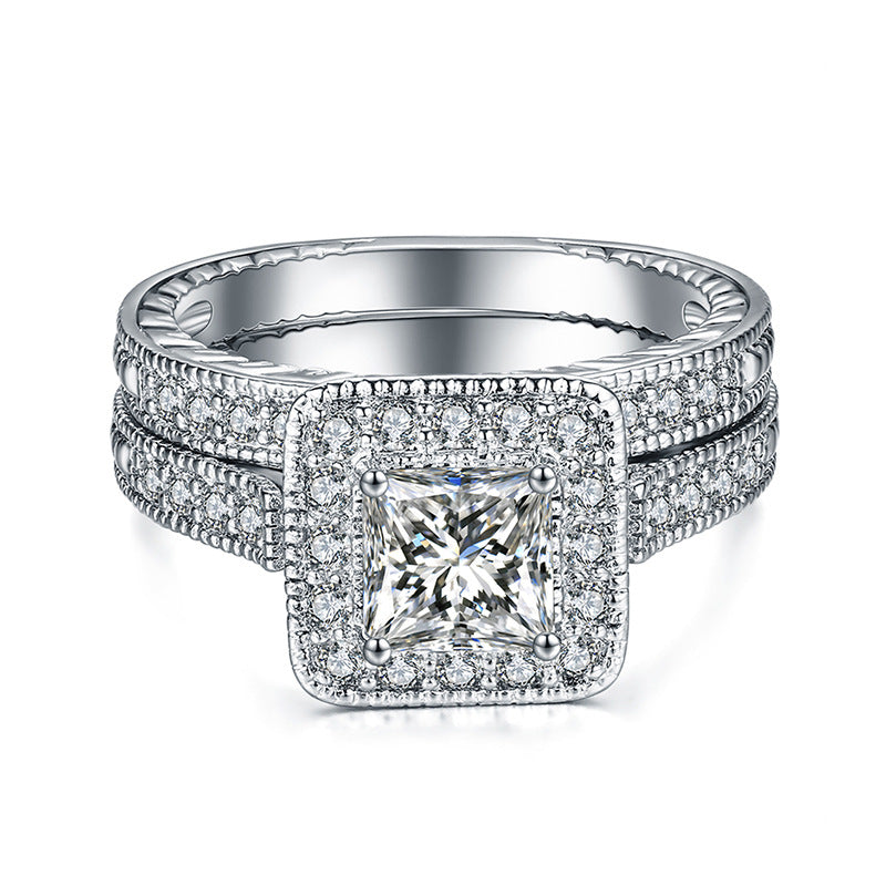 2020 Limited New Arrival Beautiful high-end double Ring Ring Authentic Crystals From Austrian Fine Jewelry