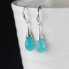 2020 Limited New Earings Fashion Jewelry Fashion S925 Handmade Sterling Jewelry Earrings Tulip Amazonite Ear Falling Over