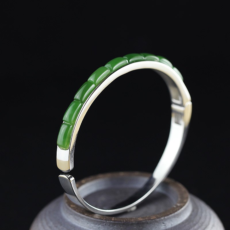 2020 Limited Promotion Women Bangle Ms S925 Pure Jewelry Fashion Boutique Personality Natural Hetian Bracelet With Certificate