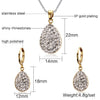 2020 Limited Real Indian Jewelry Bisuteria Women Crystal Jewelry Sets 316l Stainless Steel Necklace And Earrings Free Chain