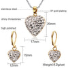 2020 Limited Real Indian Jewelry Bisuteria Women Crystal Jewelry Sets 316l Stainless Steel Necklace And Earrings Free Chain