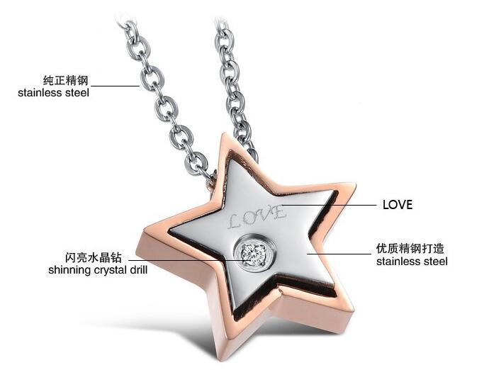 2020 Limited Real Overwatch Choker Moana Fashion Jewelry Five Stars Pendant Talisman Rose Necklace Couple Lovers' Chain Collar