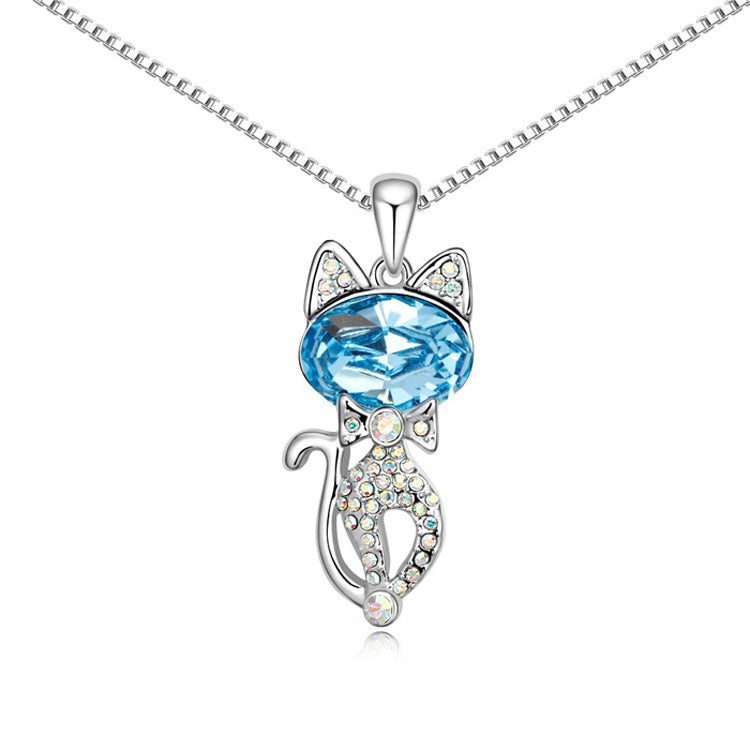 2020 Limited Trendy Women Colar Jewelry New Crystal For Cat Necklace Crystals from Austria   #102935