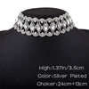 2020 Luxury Punk Flower Crystal Rhinestone Choker Collar Women Gold Silver Chain Necklace Statement Wedding Chocker Jewelry
