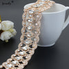 2021  Punk Flower Crystal Rhinestone Choker Collar Women Gold Silver Color Necklace Statement Wedding Chocker Jewelry Gift