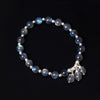 2020 Multifunctional Blue Light Natural Moonstones Bracelet Handmade Elastic Rope 925 Sterling Silver Bracelets for Women YBR066