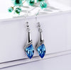 2020 NEW 925 silver Jewelry Authentic Austria teardrop shaped crystal earrings crystal from Austrian Ladies Fashion Earrings