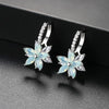 2020 NEW Europe 4 Colors Crystal from Austrian Simple Zircon Flower Earrings earrings for Women and female Fine jewelry