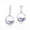 2020 NEW Fashion Jewelry Crystal from Swarovski Earrings Sterling Zircon Japanese and Korean Style Asymmetric Woman Earrings