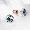 2020 NEW Fashion jewelry 8 Colors heart stud crystal earrings made with Austrian Elements for women brand WOMAN gift