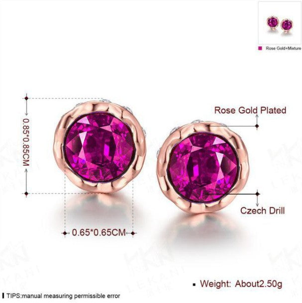 2020 NEW Fashion jewelry 8 Colors heart stud crystal earrings made with Austrian Elements for women brand WOMAN gift