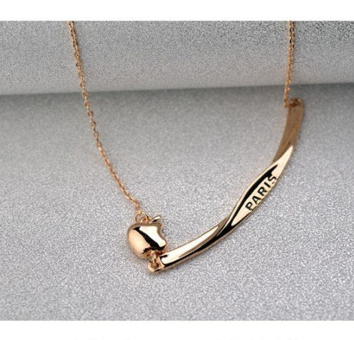 2020 NEW Fine Jewelry Stylish minimalist creative curved glossy letter necklace Crystal from Swarovski For Woman Fit daily