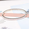 2020 NEW Wholesale Fashion jewelry really 925 sterling silver Crystals from Swarovski Bracelet For Women Charm Bangle Pink