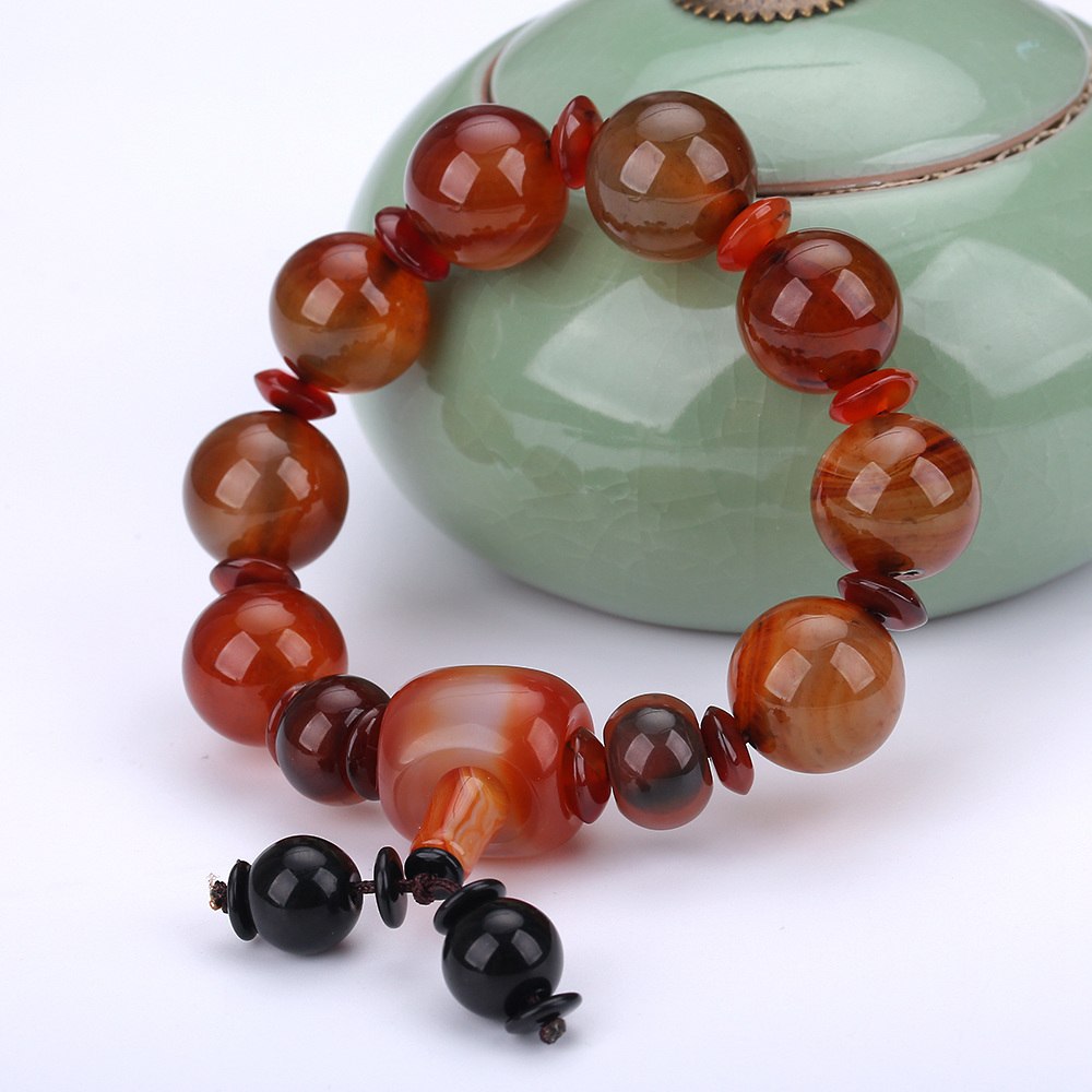 2020 Natural Stone Bracelets For Women Men Yoga Red Agate Beads Charm Bracelet Classic Agate Bracelet Chinese Charm Gift Jewelry