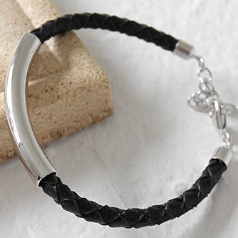 2020 New 100% 925 Sterling Silver & Real Leather Chain Charm Fit Bracelet For Women Men Original Fine Jewelry