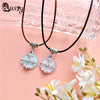 2020 New 2 pieces Best Friends Necklace Pendant Couple Girls Fish Flower Butterfly Necklaces Pendants Collier Leather Chain ec