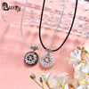 2020 New 2 pieces Best Friends Necklace Pendant Couple Girls Fish Flower Butterfly Necklaces Pendants Collier Leather Chain ec