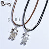 2020 New 2 pieces Best Friends Necklace Pendant Couple Girls Fish Flower Butterfly Necklaces Pendants Collier Leather Chain ec