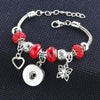 2020 New 5 Colors Snap Bracelet Silver Lobster Buckle Snake Chain Bangles Beaded bracelet Fit 18MM Snap Jewelry Women 3936